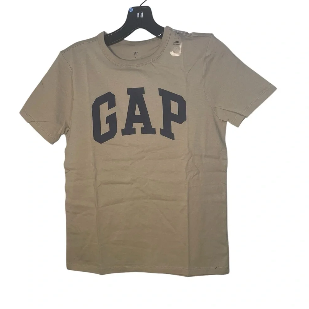 Gap Kids New Khaki Logo Tee Shirt Size Large